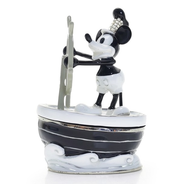 Mickey Mouse Trinket Box by Arribas - Steamboat Willie