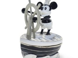 Mickey Mouse Trinket Box by Arribas – Steamboat Willie