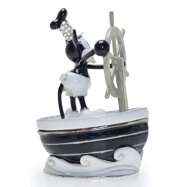 Mickey Mouse Trinket Box by Arribas - Steamboat Willie