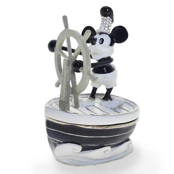 Mickey Mouse Trinket Box by Arribas - Steamboat Willie