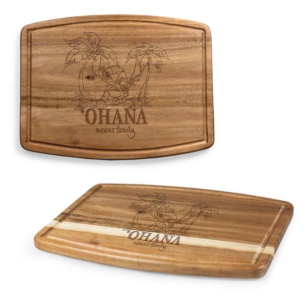 Lilo & Stitch Ovale Acacia Wood Cutting and Charcuterie Board by Picnic Time