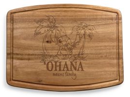 Lilo & Stitch Ovale Acacia Wood Cutting and Charcuterie Board by Picnic Time