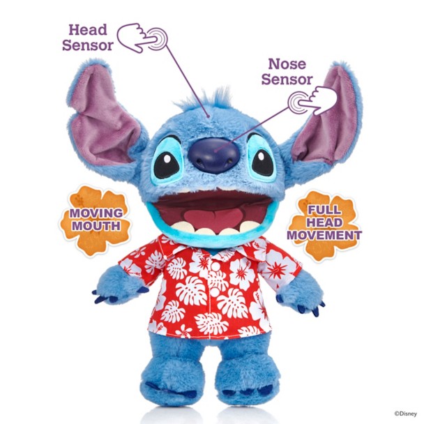 Stitch Hawaiian Chatty Deluxe Puppetronics Plush - Lilo & Stitch - 13''