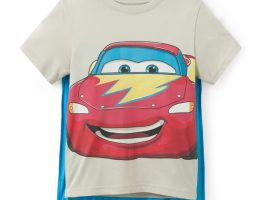Lightning McQueen Super Hero Costume T-Shirt with Cape for Kids – Cars – Exclusive