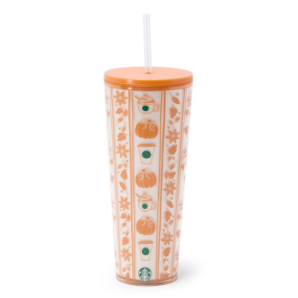 Mickey and Minnie Mouse Pumpkin Spice Latte 24 oz. Starbucks® Tumbler with Straw - Exclusive