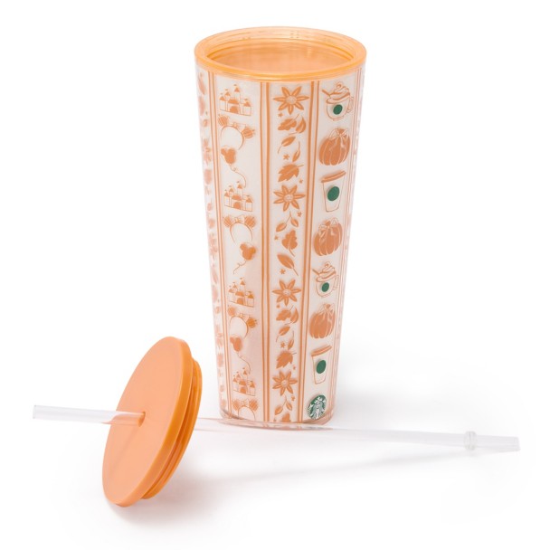Mickey and Minnie Mouse Pumpkin Spice Latte 24 oz. Starbucks® Tumbler with Straw - Exclusive