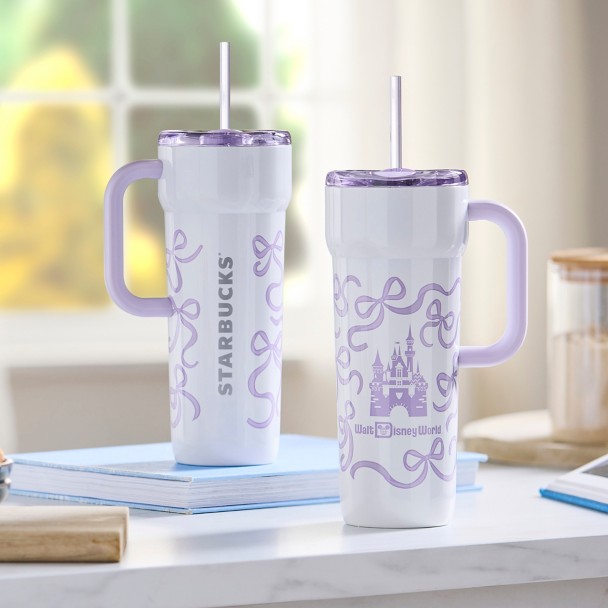 Walt Disney World 24 oz. Stainless Steel Starbucks® Travel Tumbler with Straw - Lavender