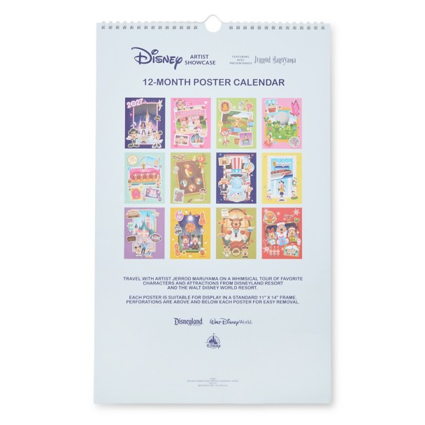 Disney Parks 2027 Poster Calendar by Jerrod Maruyama - Disney Artist Showcase
