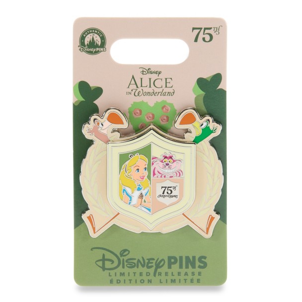 Alice in Wonderland 75th Anniversary Flamingo Crest Pin - Limited Release