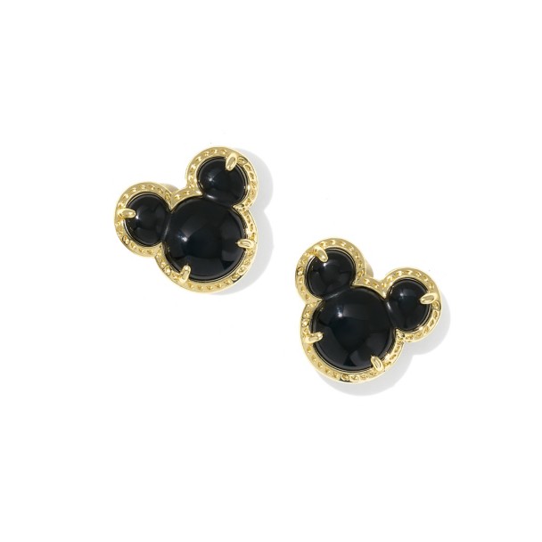 Mickey Mouse Icon Curved Stone Stud Earrings by Kendra Scott