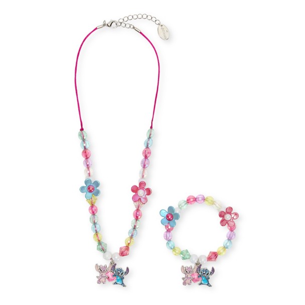 Stitch and Angel Necklace and Bracelet Set - Lilo & Stitch