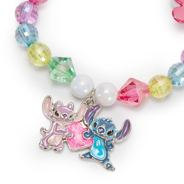 Stitch and Angel Necklace and Bracelet Set - Lilo & Stitch