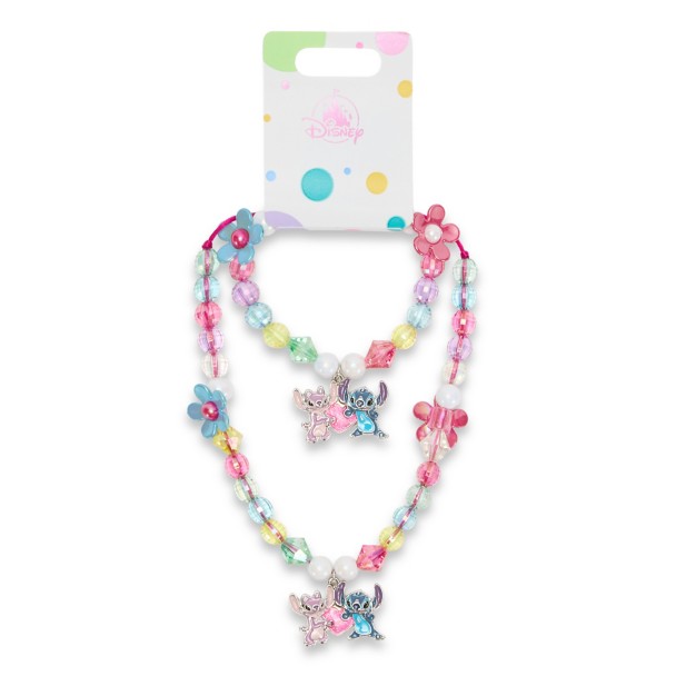 Stitch and Angel Necklace and Bracelet Set - Lilo & Stitch