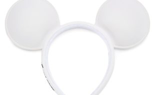 Mickey Mouse Simulated Leather Ear Headband for Adults – White