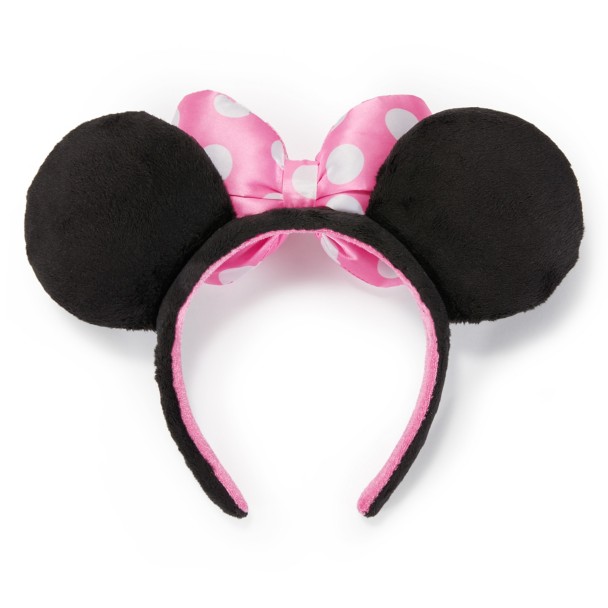 Minnie Mouse Ear Headband with Bow - Pink