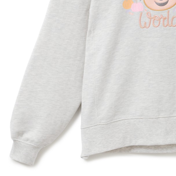 Mickey and Minnie Mouse Jack-o'-Lantern Pullover Sweatshirt for Women - Walt Disney World