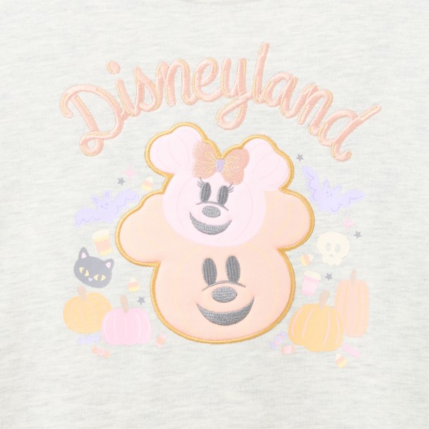 Mickey and Minnie Mouse Jack-o'-Lantern Pullover Sweatshirt for Women - Disneyland
