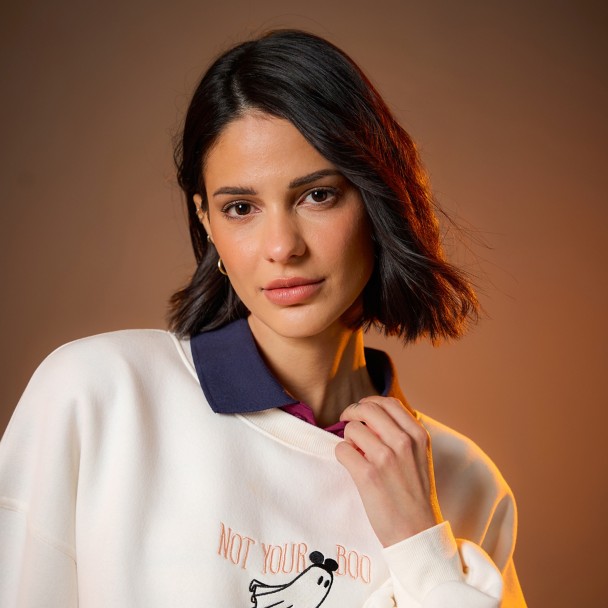 Mickey Mouse Cutie Ghost Pullover Sweatshirt for Women