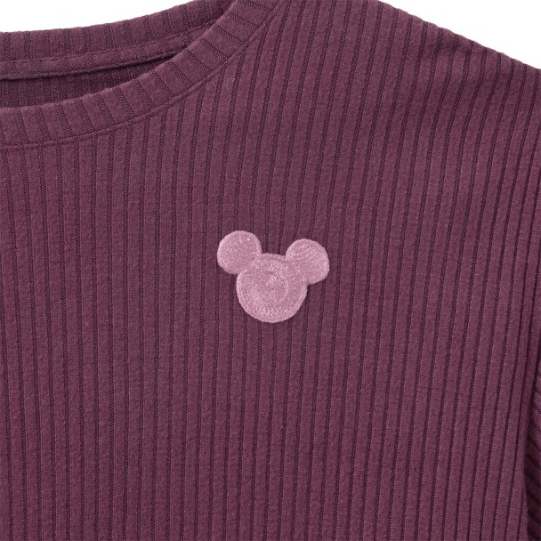 Mickey Mouse Icon Knit Top for Women - Black Cherry