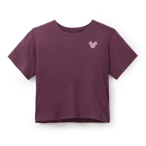 Mickey Mouse Icon Knit Top for Women - Black Cherry