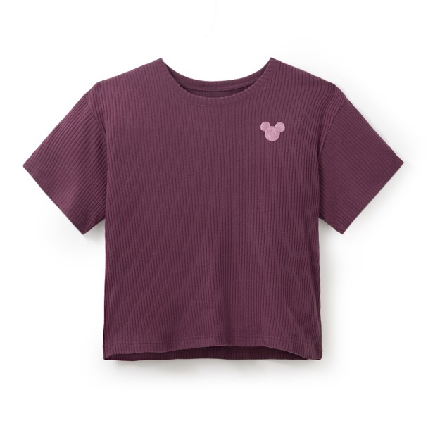 Mickey Mouse Icon Knit Top for Women - Black Cherry