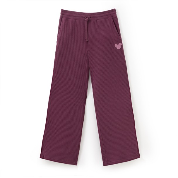 Mickey Mouse Icon Knit Lounge Pants for Women - Black Cherry