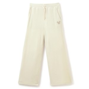 Mickey Mouse Icon Knit Lounge Pants for Women - Cream