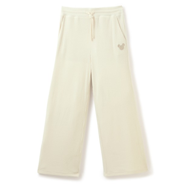 Mickey Mouse Icon Knit Lounge Pants for Women - Cream
