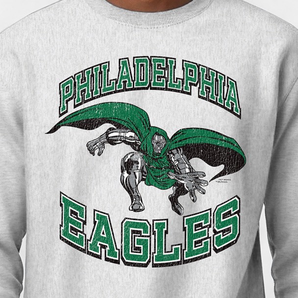 Doctor Doom - Philadelphia Eagles Pullover Sweatshirt for Adults - Disney Champion NFL