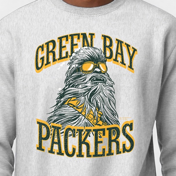 Chewbacca - Green Bay Packers Pullover Sweatshirt for Adults - Disney Champion NFL