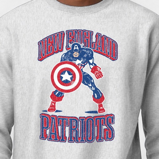 Captain America - New England Patriots Pullover Sweatshirt for Adults - Disney Champion NFL