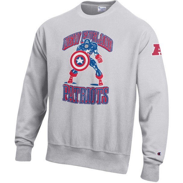 Captain America – New England Patriots Pullover Sweatshirt for Adults – Disney  Champion NFL