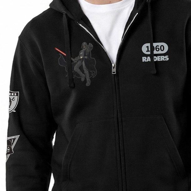 Darth Vader - Las Vegas Raiders Zip Hoodie for Adults - Disney Champion NFL