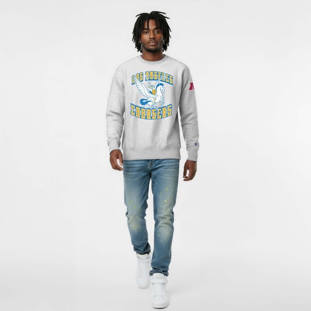 Hercules and Pegasus - Los Angeles Chargers Pullover Sweatshirt for Adults - Disney Champion NFL