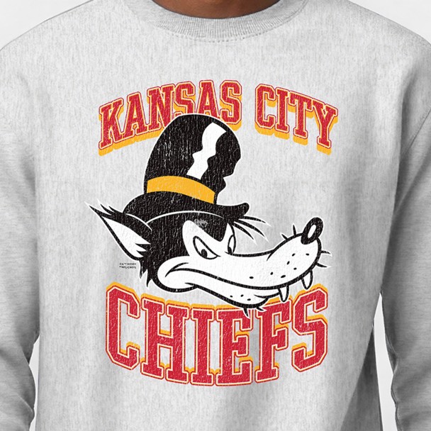 Big Bad Wolf - Kansas City Chiefs Pullover Sweatshirt for Adults - Disney Champion NFL