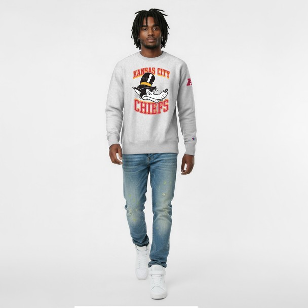 Big Bad Wolf - Kansas City Chiefs Pullover Sweatshirt for Adults - Disney Champion NFL