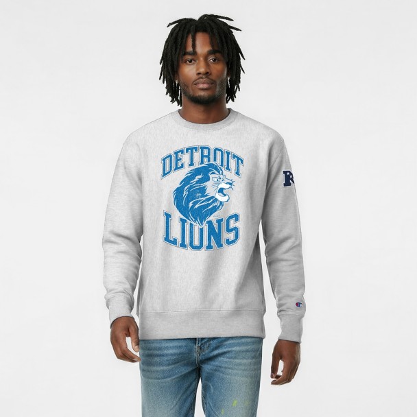 Simba - Detroit Lions Pullover Sweatshirt for Adults - Disney Champion NFL