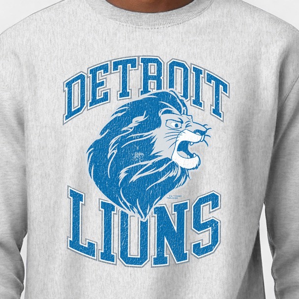 Simba - Detroit Lions Pullover Sweatshirt for Adults - Disney Champion NFL