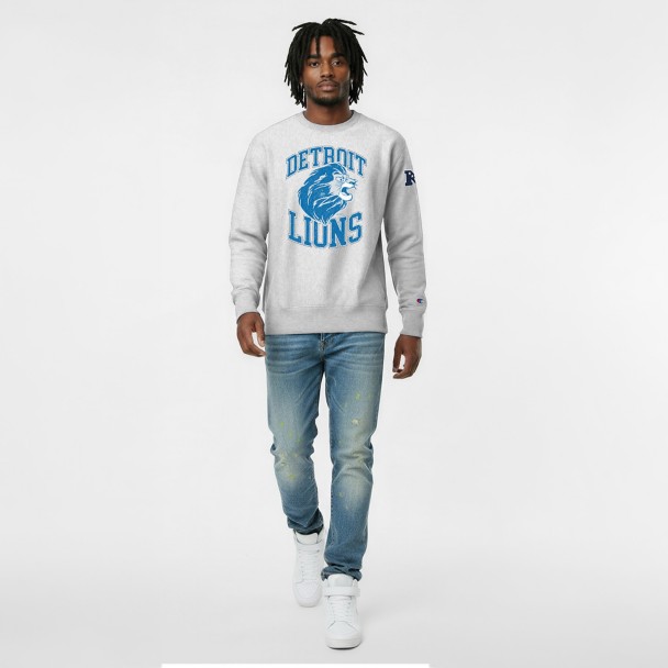 Simba - Detroit Lions Pullover Sweatshirt for Adults - Disney Champion NFL
