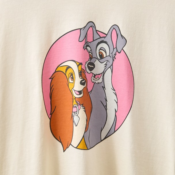 Lady and the Tramp Disney Bobby Kim T-Shirt for Adults - Ivory - Limited Time Release
