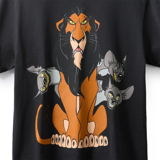 Scar Disney Bobby Kim T-Shirt for Adults - The Lion King - Black - Limited Time Release
