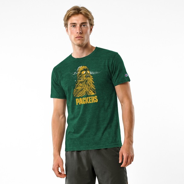 Chewbacca - Green Bay Packers T-Shirt for Adults - Disney Champion NFL