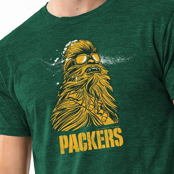 Chewbacca - Green Bay Packers T-Shirt for Adults - Disney Champion NFL