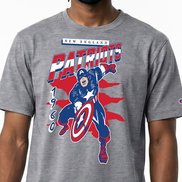 Captain America - New England Patriots T-Shirt for Adults - Disney  Champion NFL
