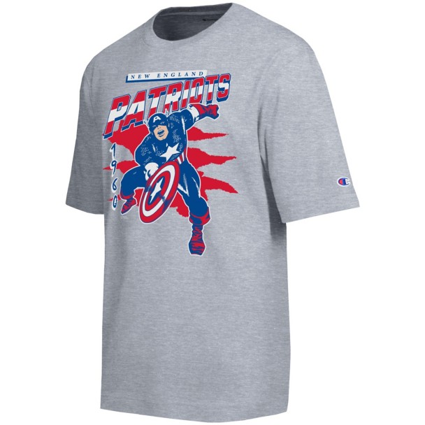 Captain America – New England Patriots T-Shirt for Adults – Disney  Champion NFL