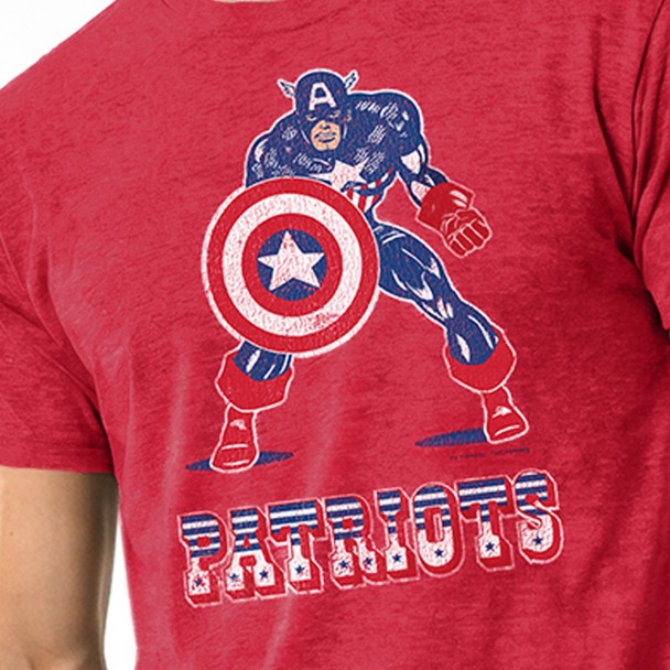 Captain America - New England Patriots T-Shirt for Adults - Disney Champion NFL