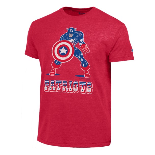 Captain America – New England Patriots T-Shirt for Adults – Disney  Champion NFL