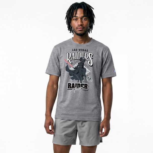 Darth Vader - Las Vegas Raiders T-Shirt for Adults - Gray - Disney Champion NFL