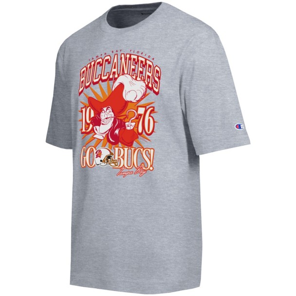 Captain Hook – Tampa Bay Buccaneers T-Shirt for Adults – Gray – Disney  Champion NFL