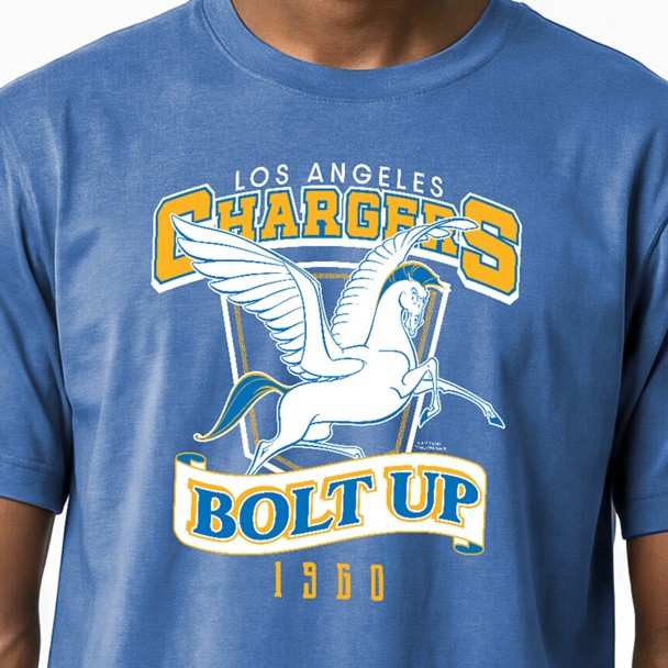 Hercules and Pegasus - Los Angeles Chargers T-shirt for Adults - Disney Champion NFL